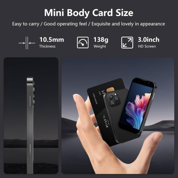Mini Smartphone – Stay Connected Anywhere Color black only - Image 3
