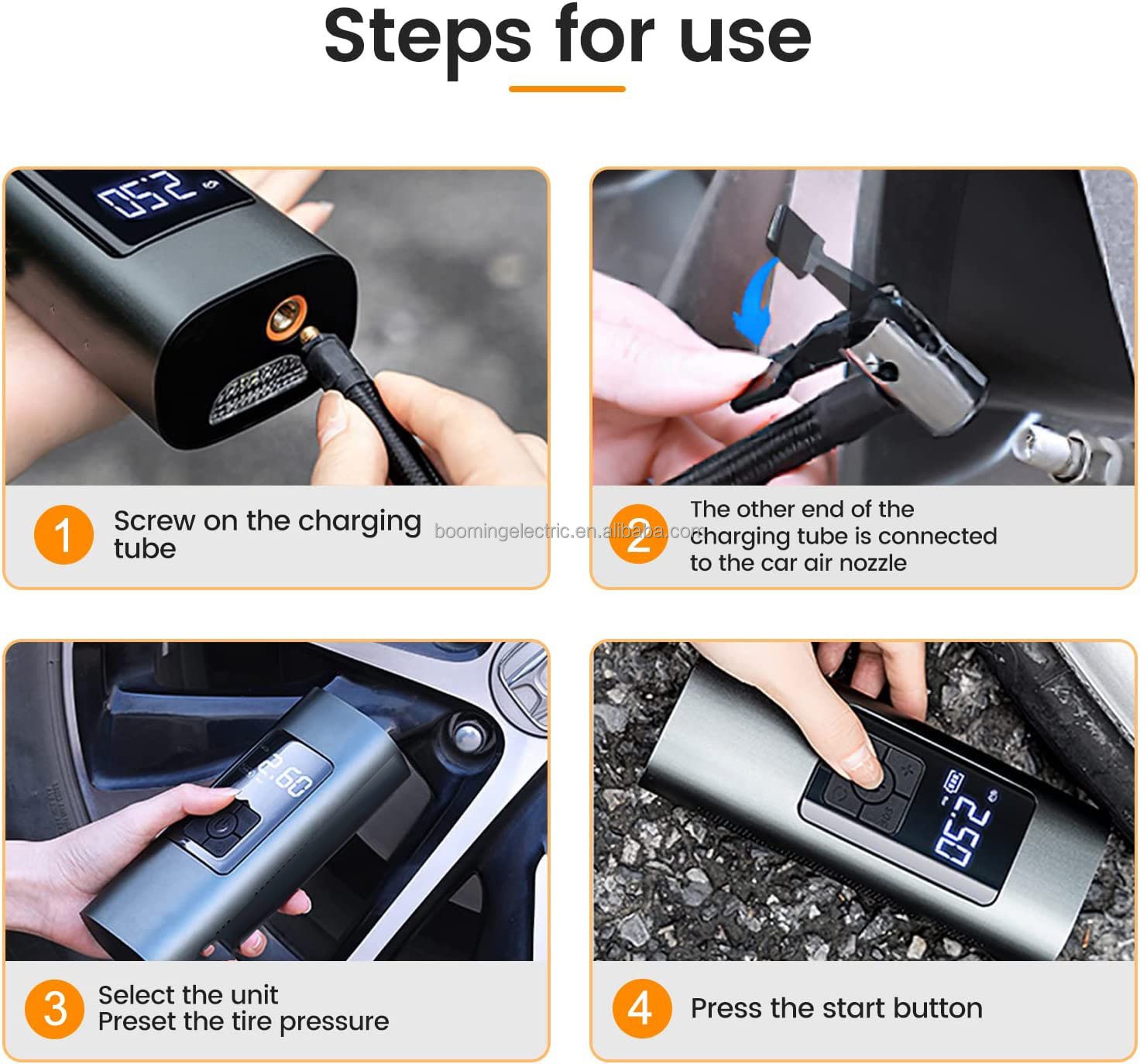 Multi-Function Portable Tire Inflator – Quick & Smart Car Air Compressor - Image 4