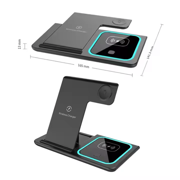 3-in-1 Foldable Wireless Charging Station – Fast 15W Charger for Phone, Watch & Earbuds - Image 2