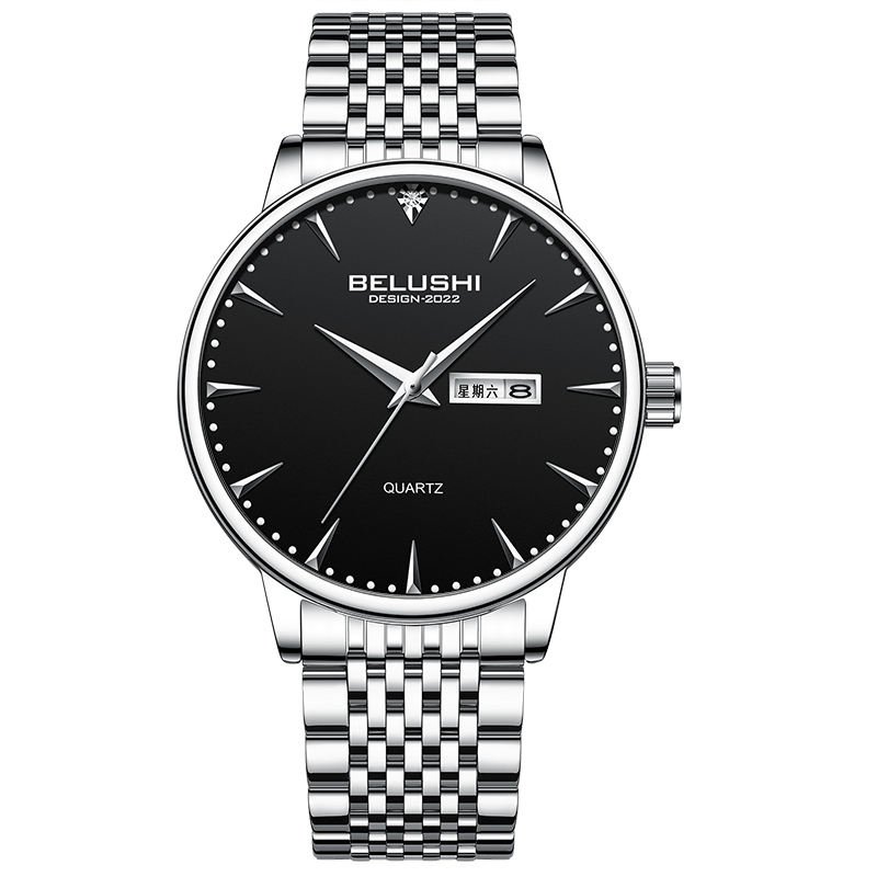 Quartz Water-Resistant Watch with Stainless Steel Strap – Stylish & Reliable - Image 1