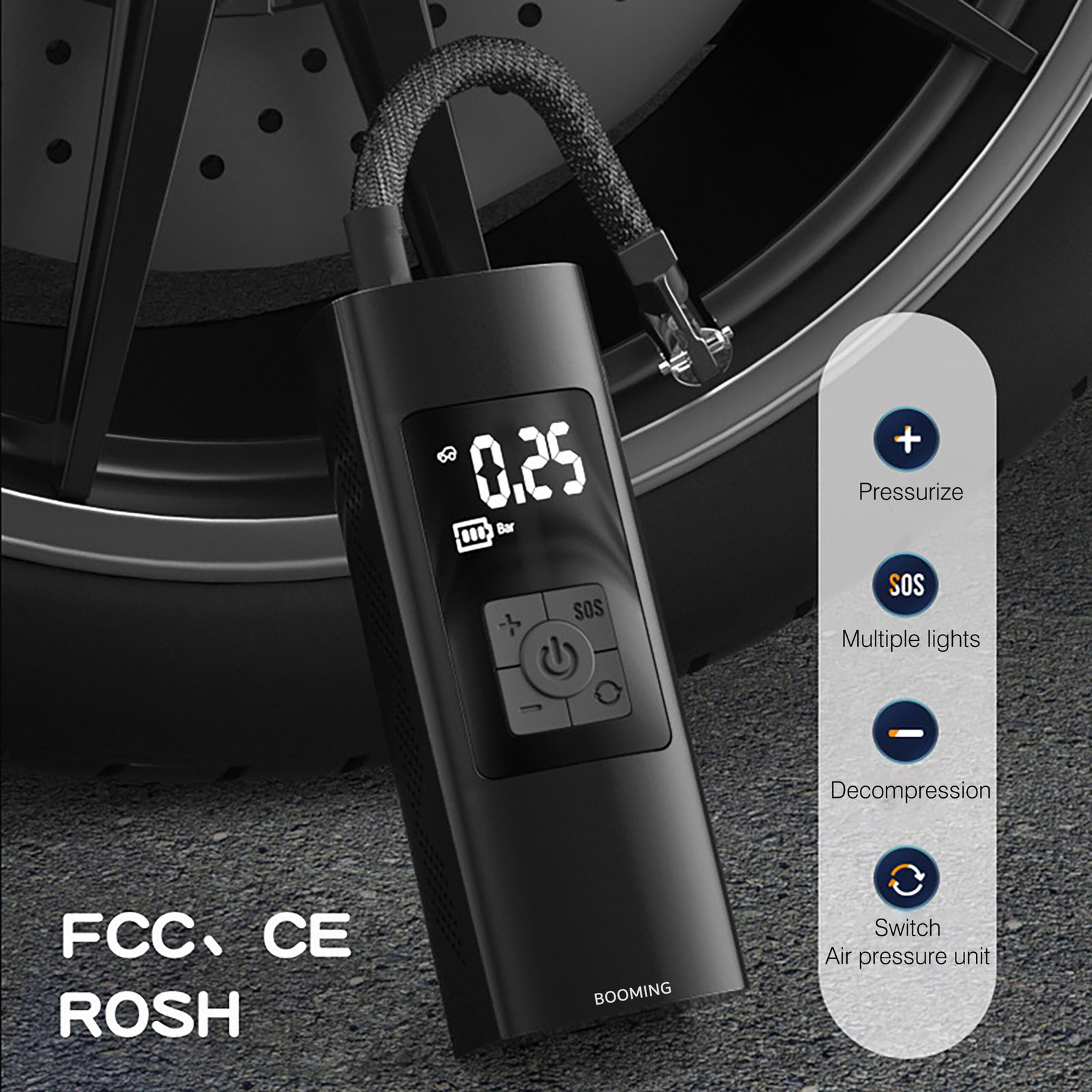 Multi-Function Portable Tire Inflator – Quick & Smart Car Air Compressor - Image 5