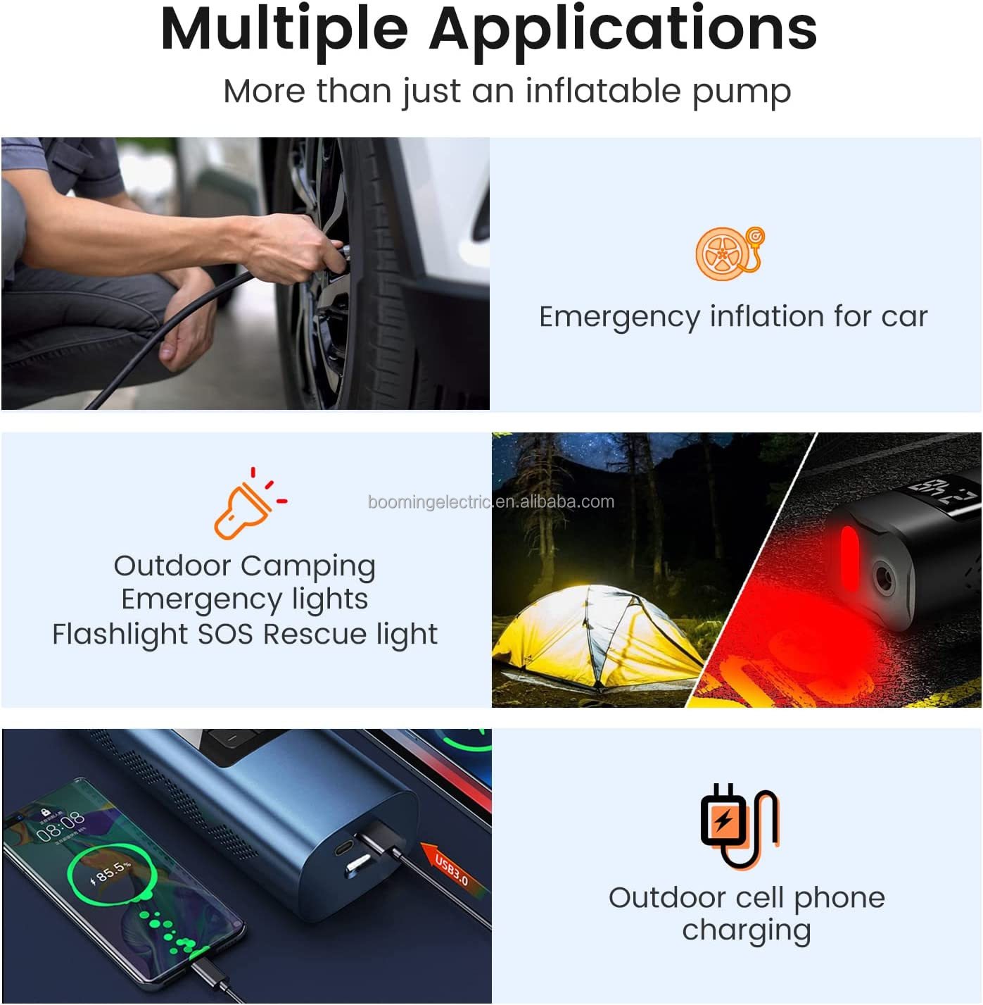 Multi-Function Portable Tire Inflator – Quick & Smart Car Air Compressor - Image 3
