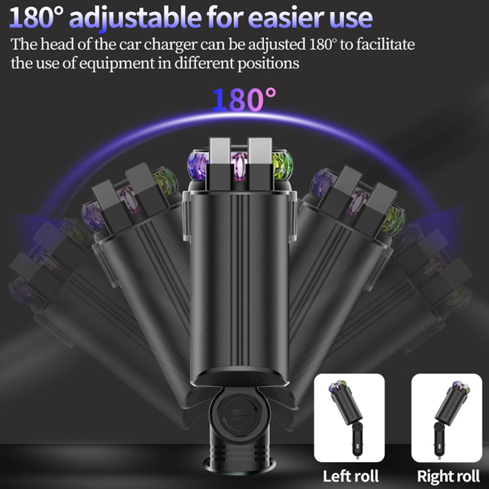 5-in-1 Car Phone Charger with Star Projection & Fragrance - Image 5