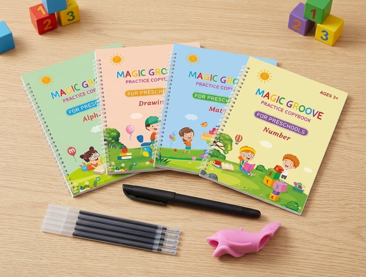 Magic Writing Copybook for Kids – Reusable Learning Set - Image 1