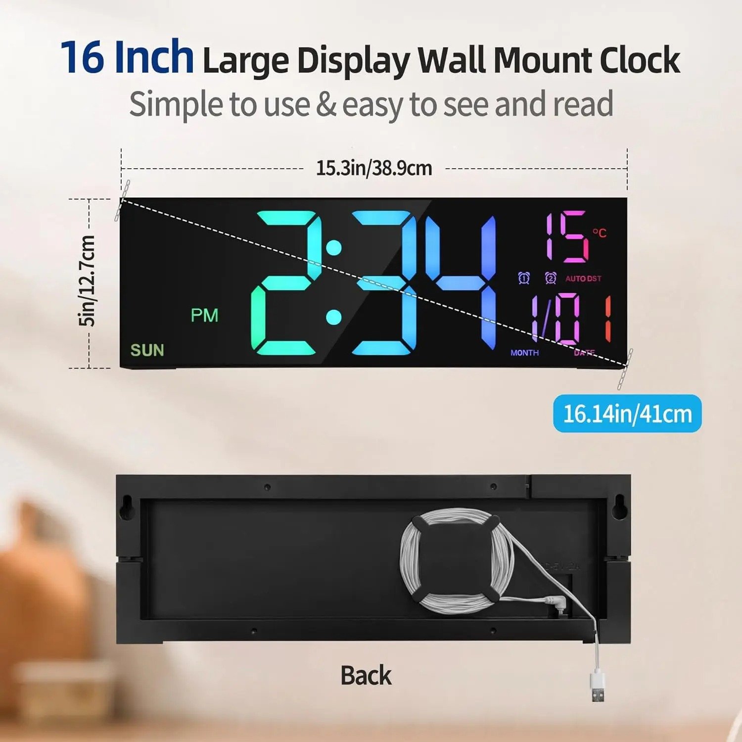 Large Modern Wall Clock – Remote Controlled! - Image 6