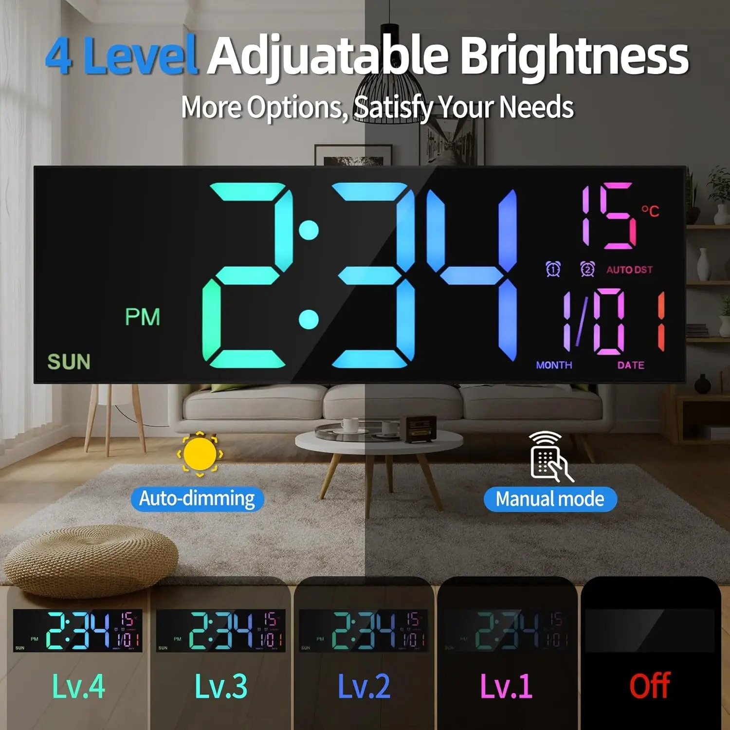 Large Modern Wall Clock – Remote Controlled! - Image 5