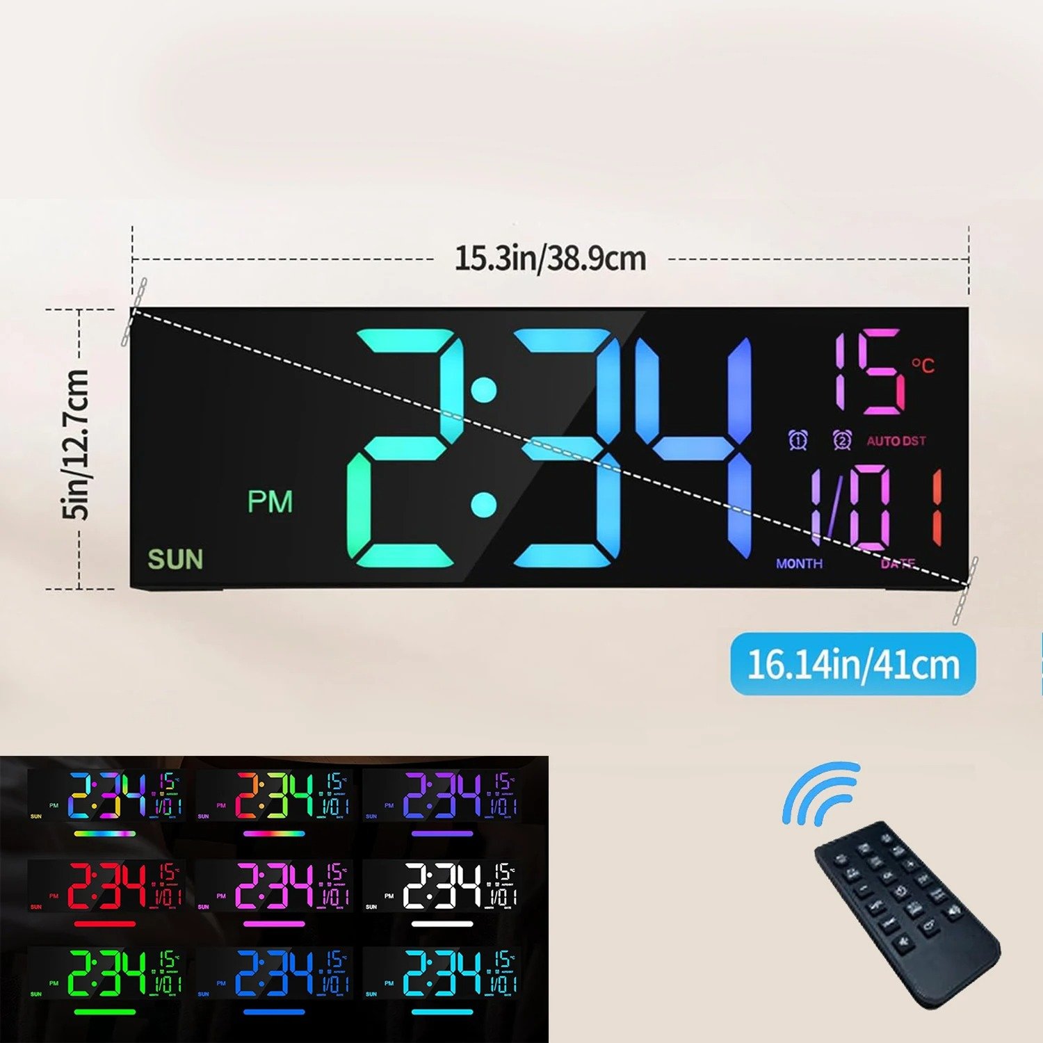 Large Modern Wall Clock – Remote Controlled! - Image 2