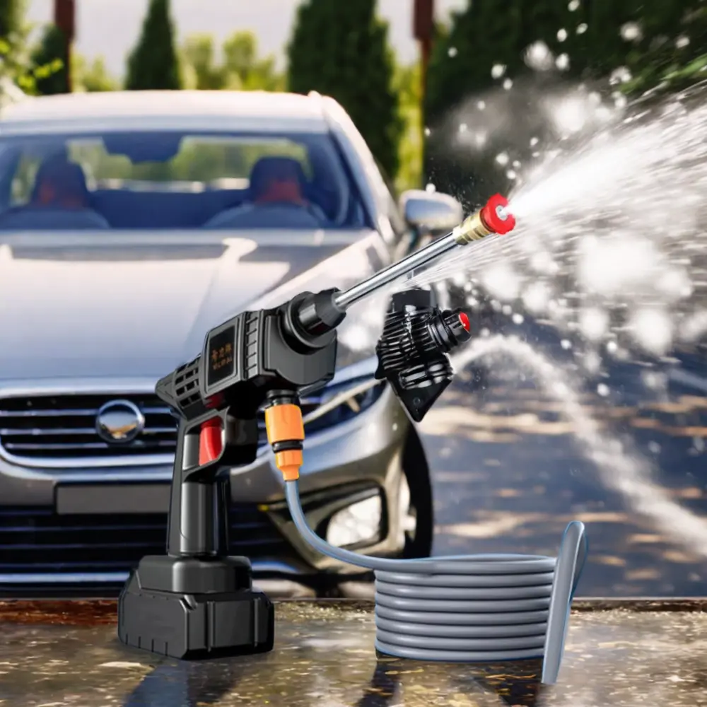 Rechargeable Multi-function High Pressure Portable Car Washing Gun - Image 1