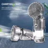 Portable solar camping light with fan and mobile phone charging - Thumbnail Image 1