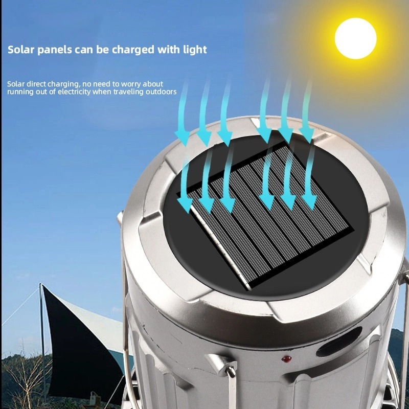 Portable solar camping light with fan and mobile phone charging - Image 3