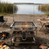 Foldable Stainless Steel Charcoal Barbecue Grill - Thumbnail Image 4