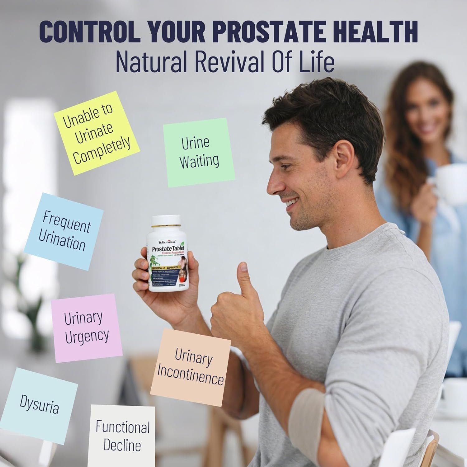 Prostate Health Tablets, Supports Men's Wellness, 60 Ct | With Saw Palmetto & Ginger Root, Supports Bladder Control, Prostate & Urinary Health - Image 5
