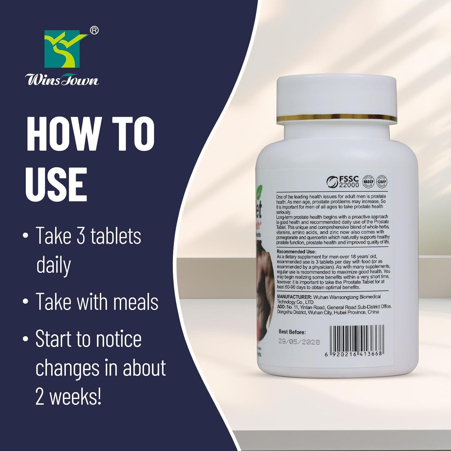 Prostate Health Tablets, Supports Men's Wellness, 60 Ct | With Saw Palmetto & Ginger Root, Supports Bladder Control, Prostate & Urinary Health - Image 6