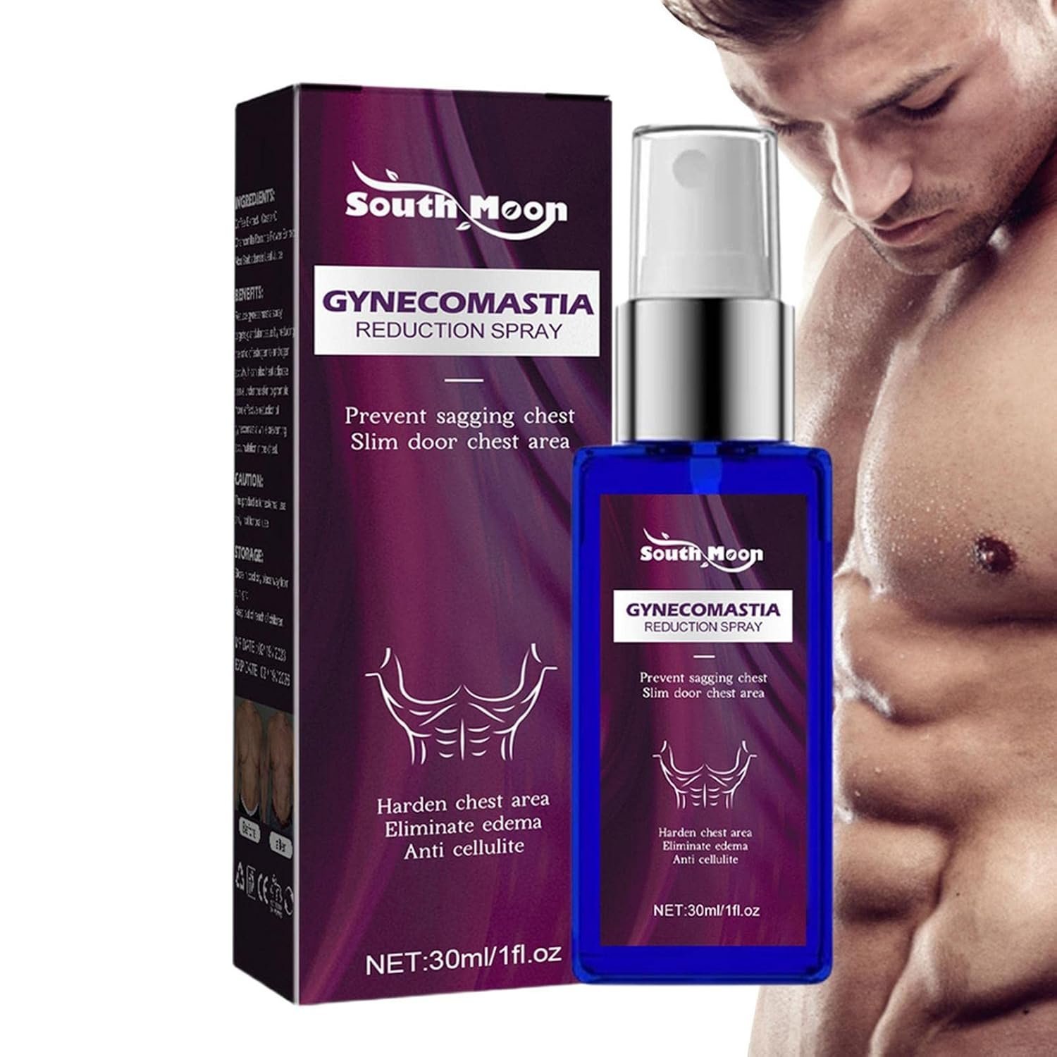 South Moon Spray Reduction Muscle Accelerating Hardening Spray Tighten Chest Muscle Fitness - 30ml - Image 5