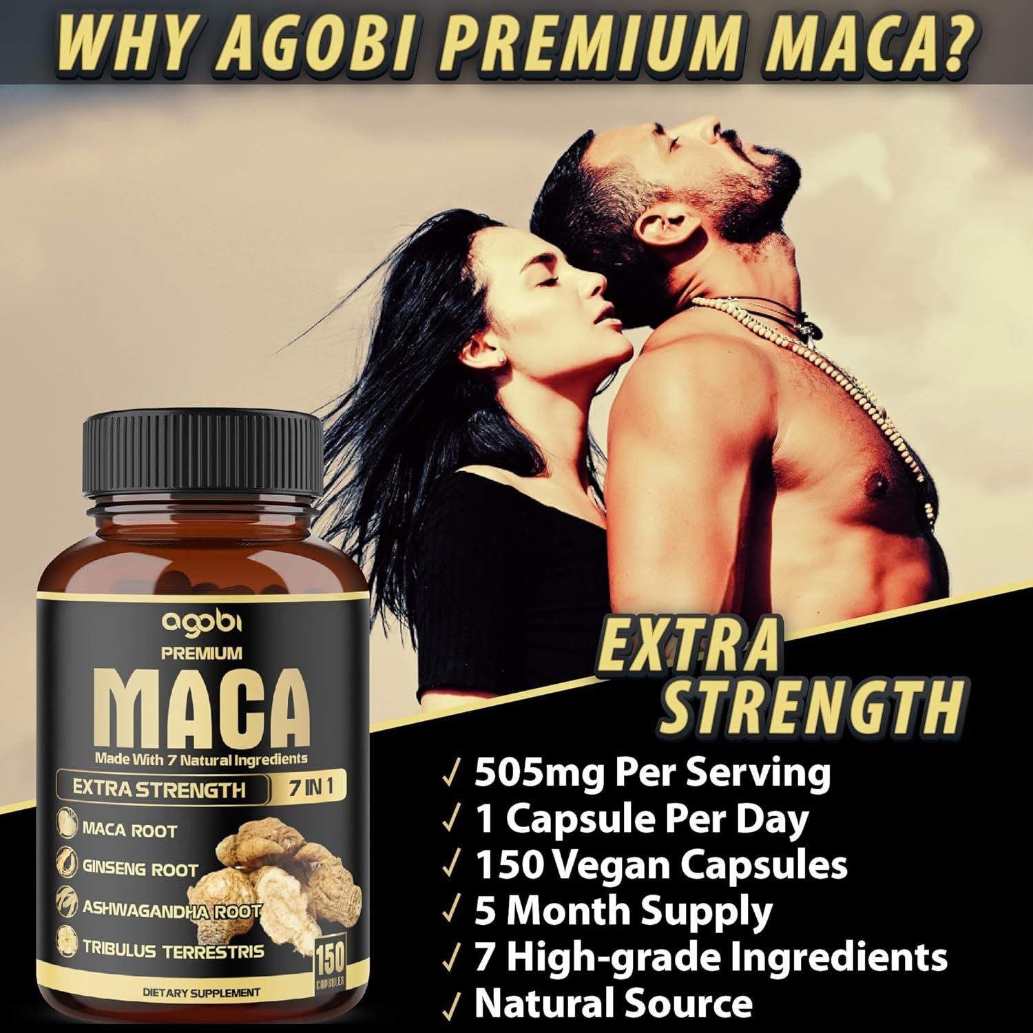 Natgrown Organic Maca Root Powder Capsules - Image 7